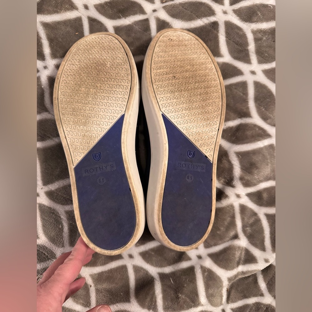 Rothy's Navy Blue Slip-On Sneakers - Picture 7 of 9